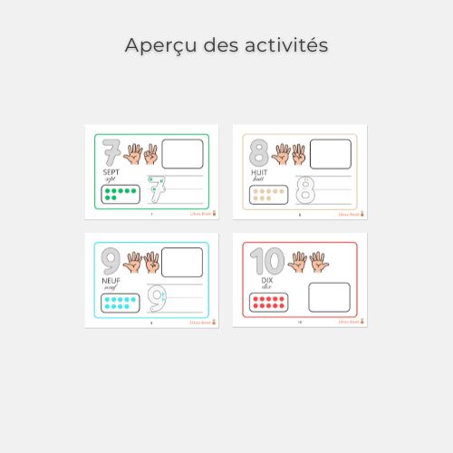 PDF - Chiffres 1 à 10 (dès 2 ans)