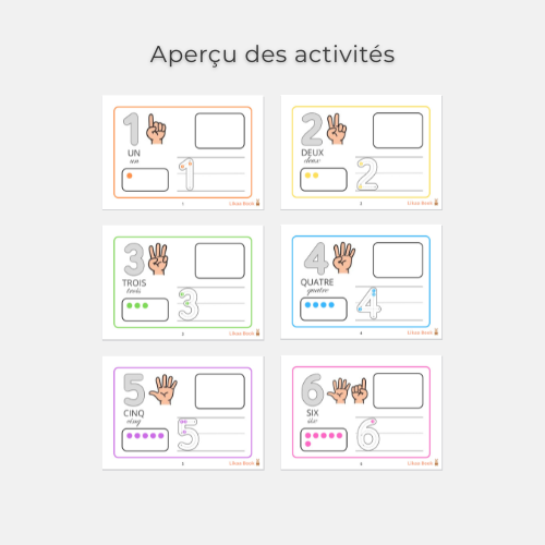 PDF - Chiffres 1 à 10 (dès 2 ans)